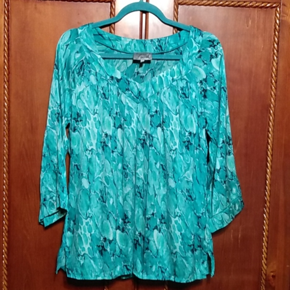 Lynn Ritchie Silver Medium Blue 🔵 Blouse